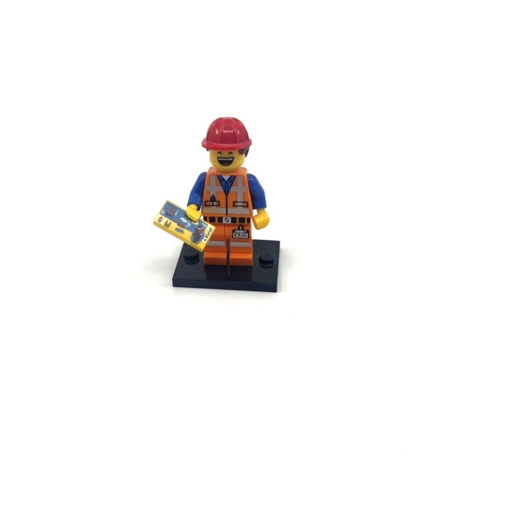 Lego Hard Hat Emmet Minifigure Lego Movie Series 1 71004 CMF HTF Rare